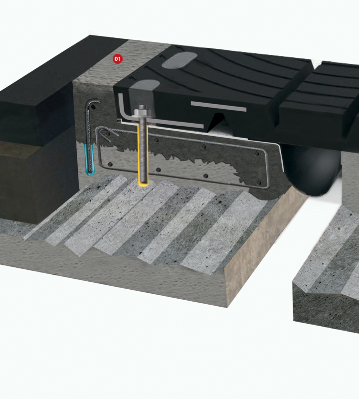 Ricostruzione delle testate delle solette e del massetto di transizione dell'impalcato