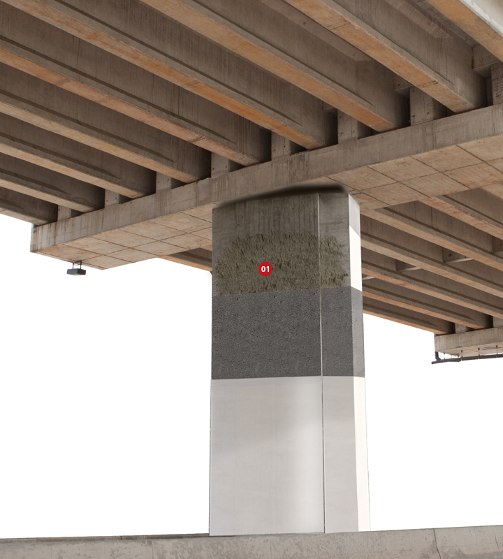 Degraded concrete