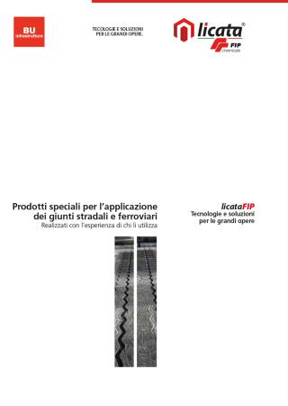Prodotti speciali per l'applicazione dei giunti stradali.
