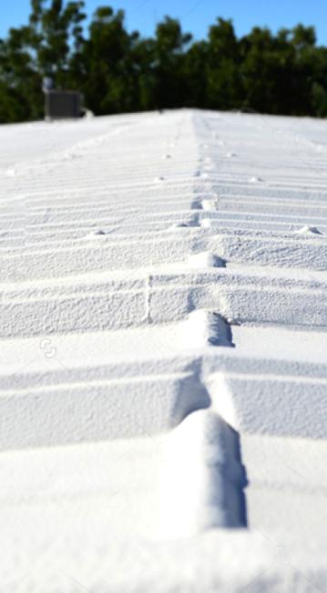 Application de Licalastic Reflex sur une toiture en pente